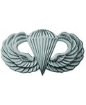 Basic Airborne Jump Wings Silver Oxide 1 1/4"