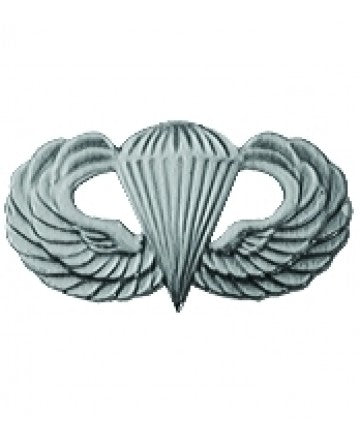 Basic Airborne Jump Wings Silver Oxide 1 1/4"