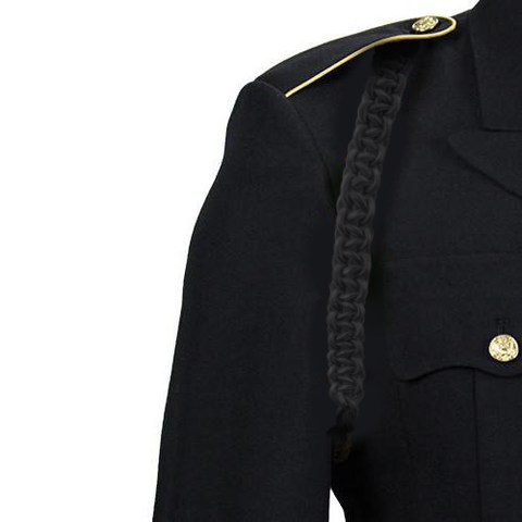 Army Shoulder Cord - Black Chaplain