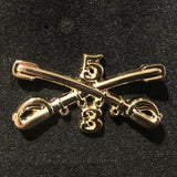 3-5 Cavalry Regimental Crossed Sabers Large