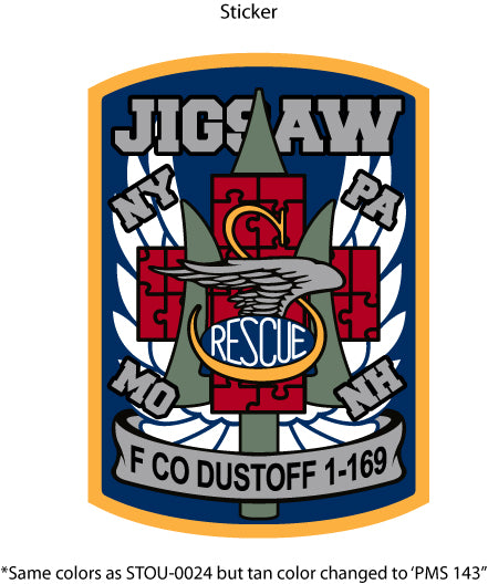 F Co. 1-169 Dustoff Sticker 